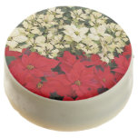 White and Red Poinsettias I Holiday Floral Chocolate Covered Oreo