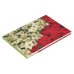White and Red Poinsettias I Holiday Floral Guest Book