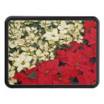 White and Red Poinsettias I Holiday Floral Hitch Cover
