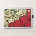 White and Red Poinsettias I Holiday Floral HP Laptop Skin
