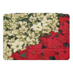 White and Red Poinsettias I Holiday Floral iPad Pro Cover