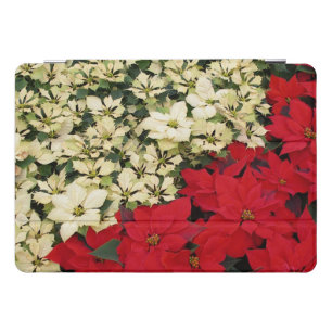 White and Red Poinsettias I Holiday Floral iPad Pro Cover
