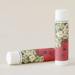 White and Red Poinsettias I Holiday Floral Lip Balm