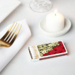 White and Red Poinsettias I Holiday Floral Matchboxes