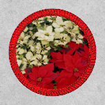 White and Red Poinsettias I Holiday Floral Patch