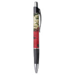 White and Red Poinsettias I Holiday Floral Pen