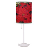 White and Red Poinsettias I Holiday Floral Table Lamp (Right)