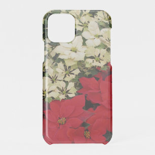 White and Red Poinsettias I Holiday Floral iPhone 11 Pro Case