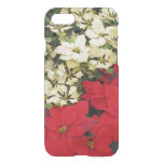 White and Red Poinsettias I Holiday Floral iPhone SE/8/7 Case