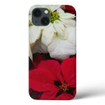 White and Red Poinsettias II Christmas Holiday iPhone 13 Case