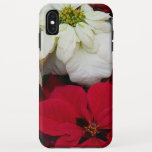 White and Red Poinsettias II Christmas Holiday iPhone XS Max Case