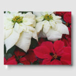 White and Red Poinsettias II Christmas Holiday Guest Book