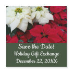 White and Red Poinsettias II Save the Date