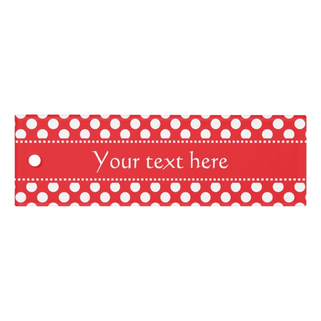 White and Red Polka Dot Ruler (Front)