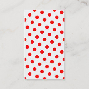 White and Red Polka Dots Business Card