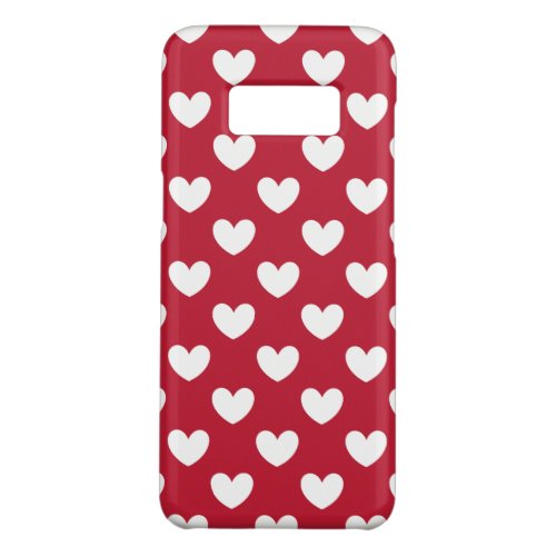 White and red polka hearts Case_Mate samsung galaxy s8 case