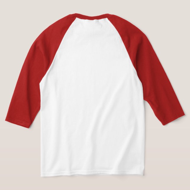 White and Red Solid Color T-Shirt (Laydown Back)