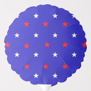 White and Red Stars - Starry Sky Pattern Balloon