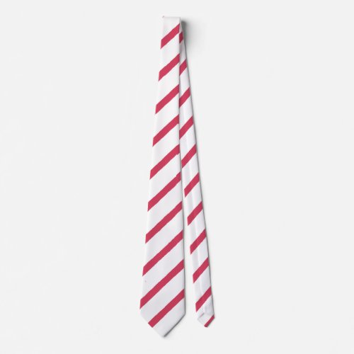 White and red stripes Christmas Neck Tie