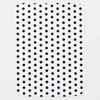 White and Red with Black Dots Baby Blanket