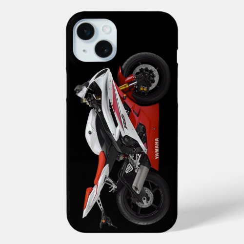 White And Red Yzf_R6 Motorcycle iPhone 15 Plus Case