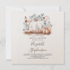 White and Rose Gold Pumpkins Fall Bridal Shower