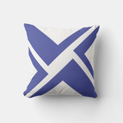 White and Royal Blue throw pillow