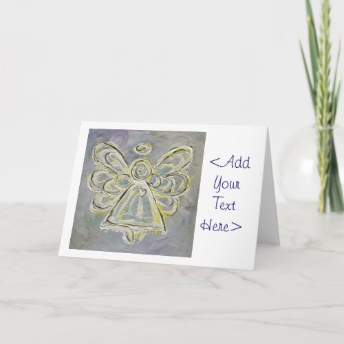 White and Silver Angel Greeting Card or Note Cards