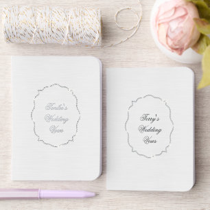 White and Silver Foil Pocket Notebook