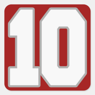Number 10 Stickers | Zazzle