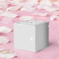 White and Silver Snowflake Wedding Favor Box | Zazzle