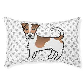 White And Tan Rough Coat Jack Russell Terrier Dog Pet Bed