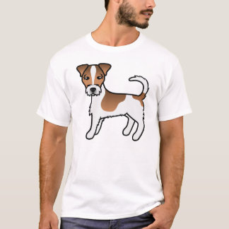 White And Tan Rough Coat Jack Russell Terrier Dog T-Shirt