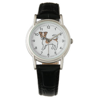 White And Tan Rough Coat Jack Russell Terrier Dog Watch