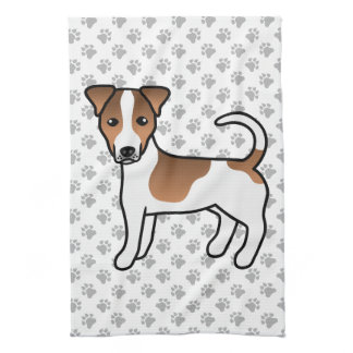 White And Tan Smooth Coat Jack Russell Terrier Dog Kitchen Towel
