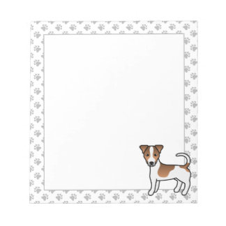 White And Tan Smooth Coat Jack Russell Terrier Dog Notepad