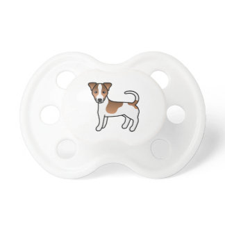 White And Tan Smooth Coat Jack Russell Terrier Dog Pacifier