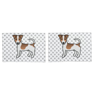 White And Tan Smooth Coat Jack Russell Terrier Dog Pillow Case
