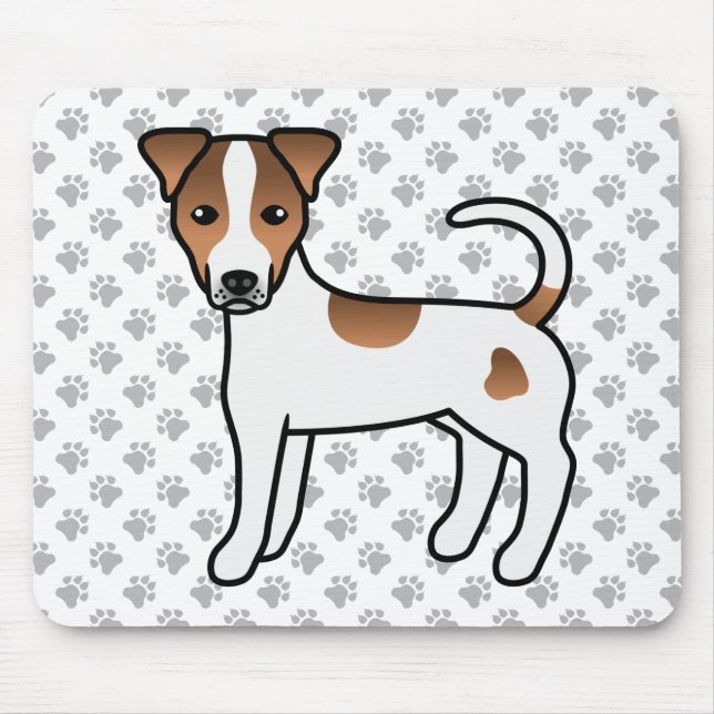 White And Tan Smooth Coat Parson Russell Terrier Mouse Pad (Front)