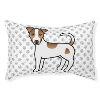 White And Tan Smooth Coat Parson Russell Terrier Pet Bed