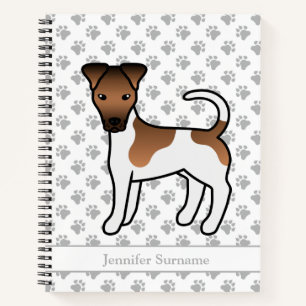 White And Tan Smooth Fox Terrier Cute Dog & Name Notebook
