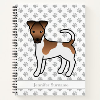 White And Tan Smooth Fox Terrier Cute Dog &amp; Name Notebook