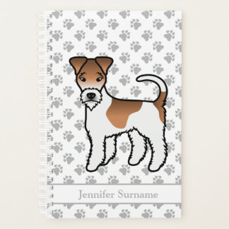 White And Tan Wire Fox Terrier Cute Dog &amp; Name Planner