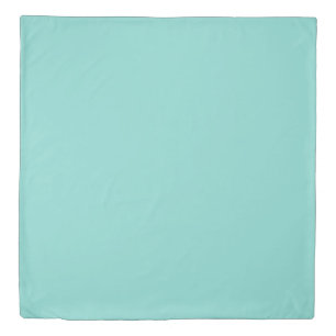 White and Teal Duvet Cover