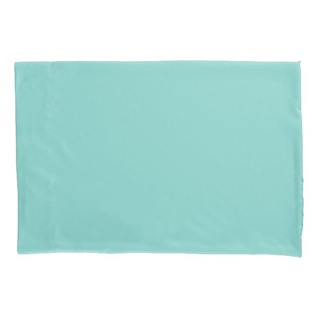 White and Teal Pillow Case (Front-Left)