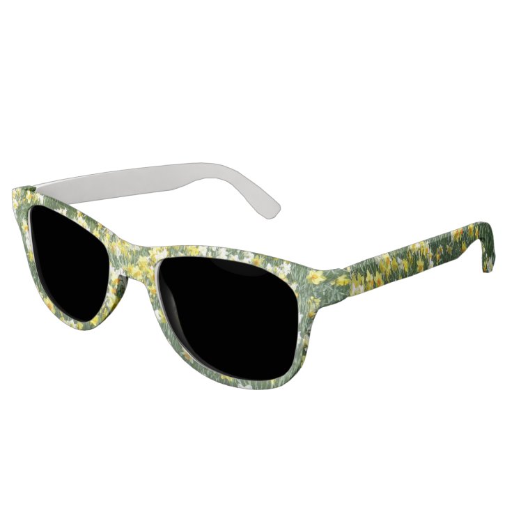 White and Yellow Daffodils Sunglasses