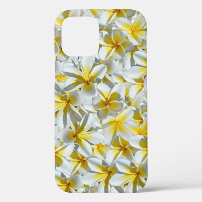 White And Yellow Frangipani Flowers, Case-Mate iPhone Case (Back)