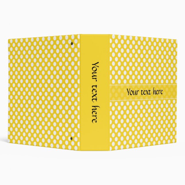 White and Yellow Polka Dot Binder (Background)