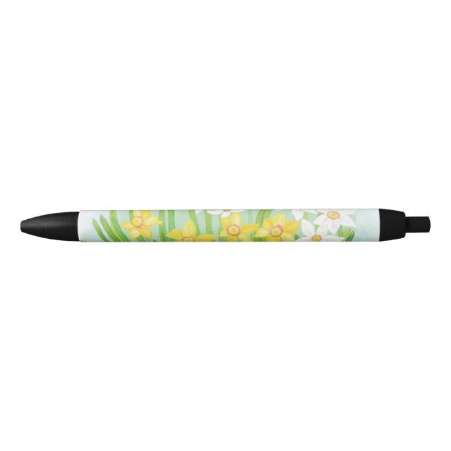 White and Yellow Spring Daffodils   Pen (Front)