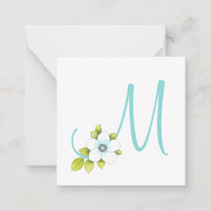 White Anemone Watercolor Pen & Watercolor Flower Note Card